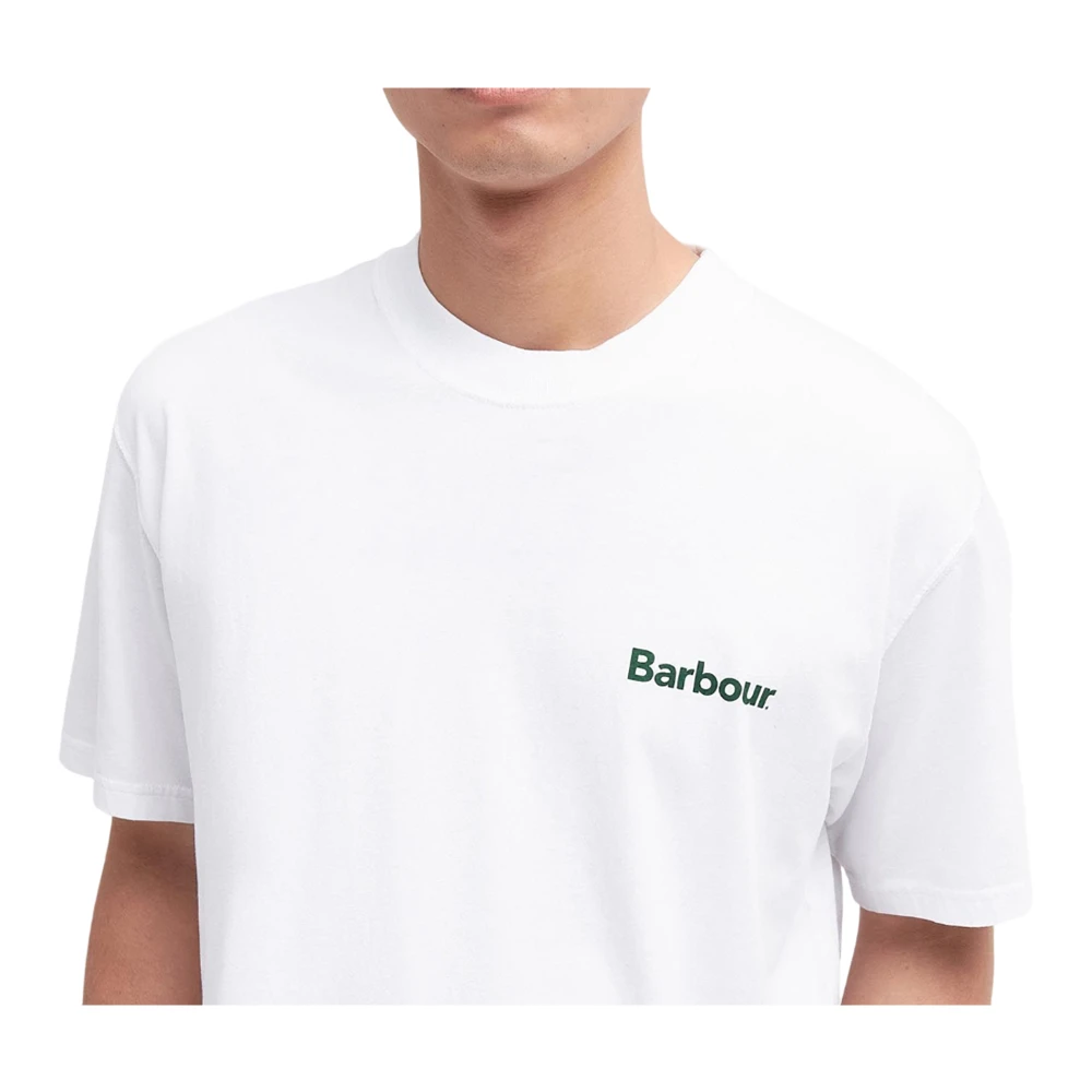 Barbour Witte T-shirts en Polos White Heren