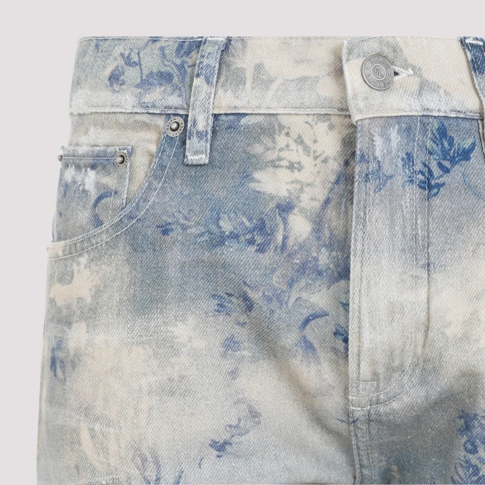 Ralph Lauren Blauwe Parel Multi Straight Jeans Multicolor Dames
