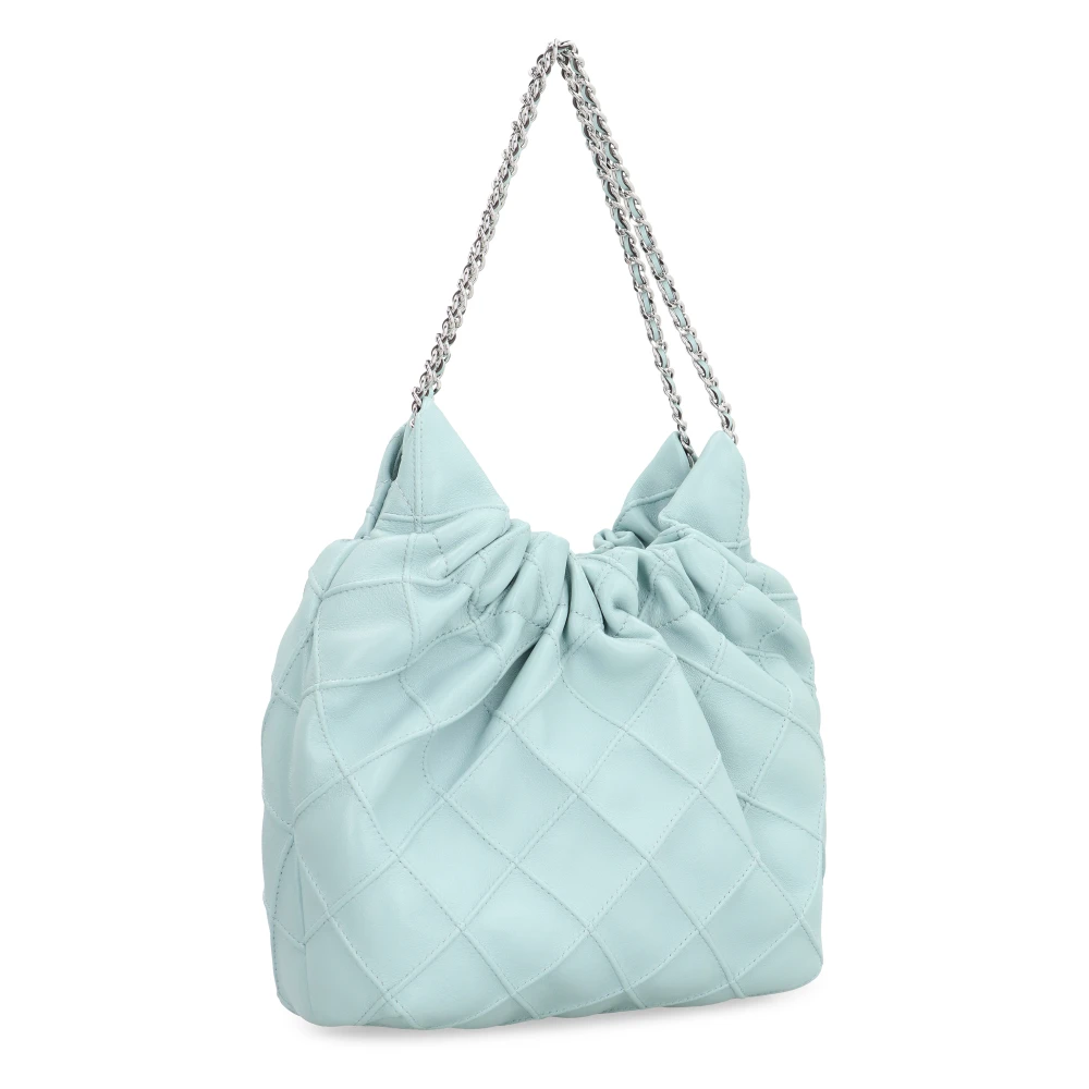 TORY BURCH Gewatteerde Leren Mini Schoudertas Blue Dames