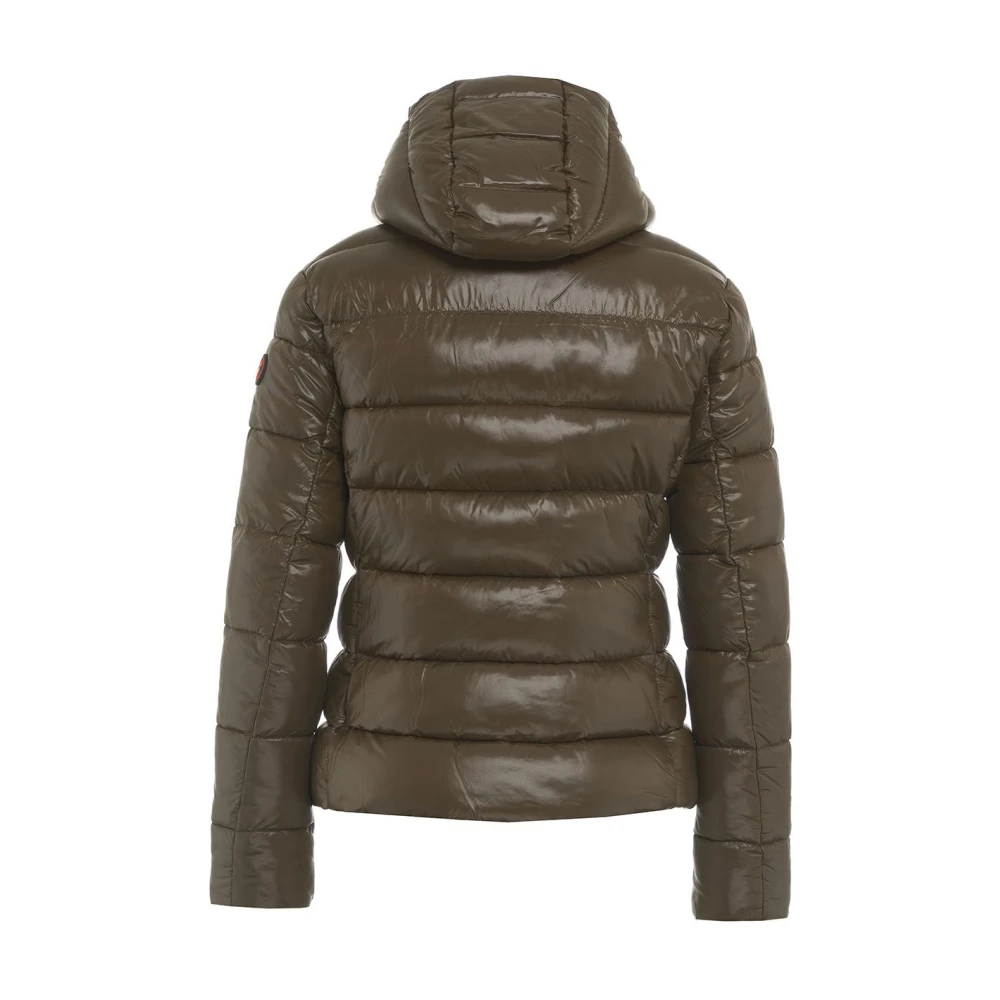 Save The Duck Gewatteerde Eco Donsjas met Capuchon Green Dames
