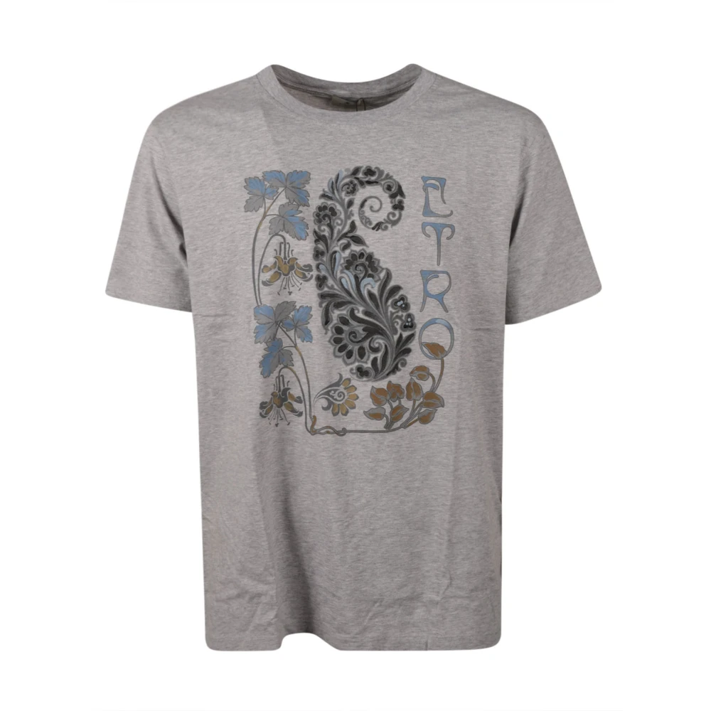 ETRO Stijlvolle T-shirts en Polos Gray Heren