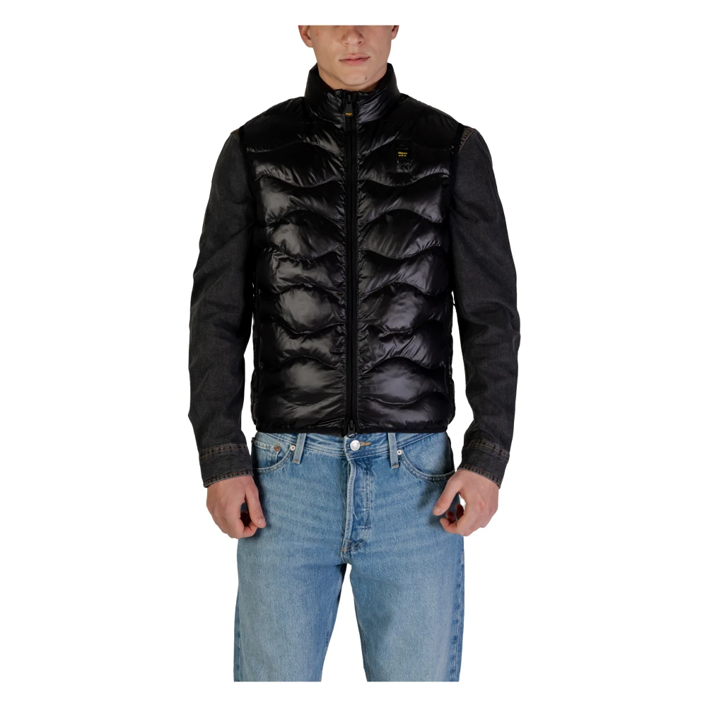 Blauer Lente Zomer Heren Polyamide Shirt Collectie Black Heren