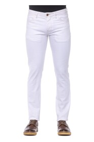 Witte katoenen jeans   Hijgen
