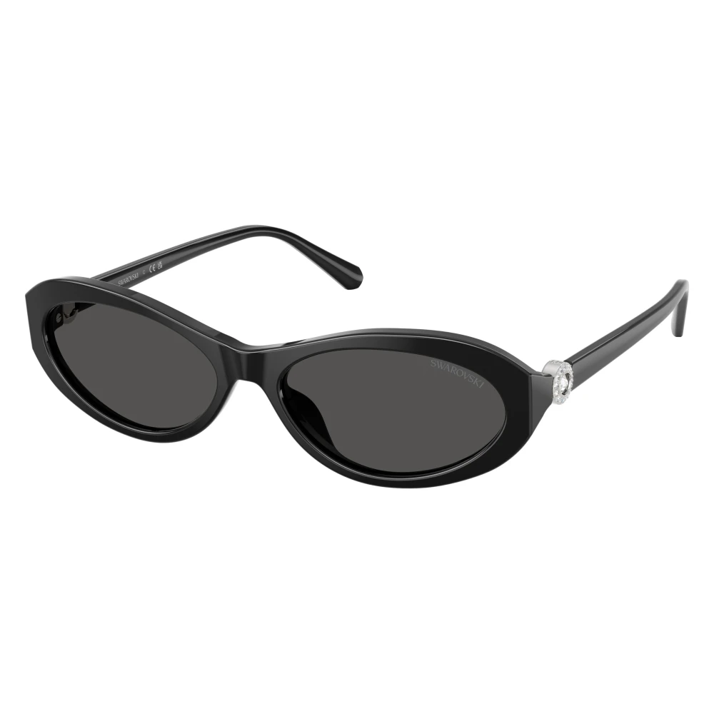 Swarovski Black/Grey Sk6069u 103887 Woman Sunglasses Acetate Round Normal - Image 2