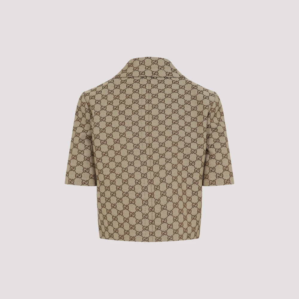 Gucci Canvas Jas met GG-patroon Brown Dames