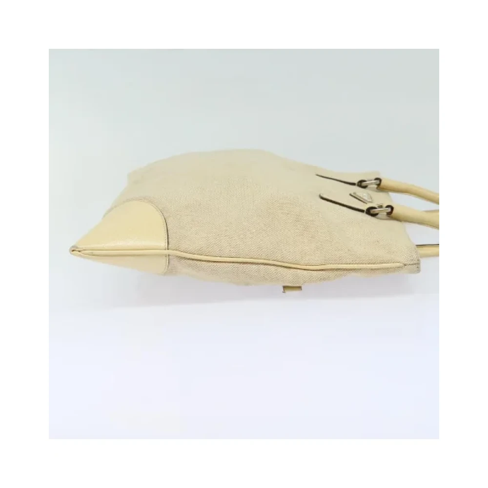 Prada Vintage Pre-owned Canvas handbags Beige Dames