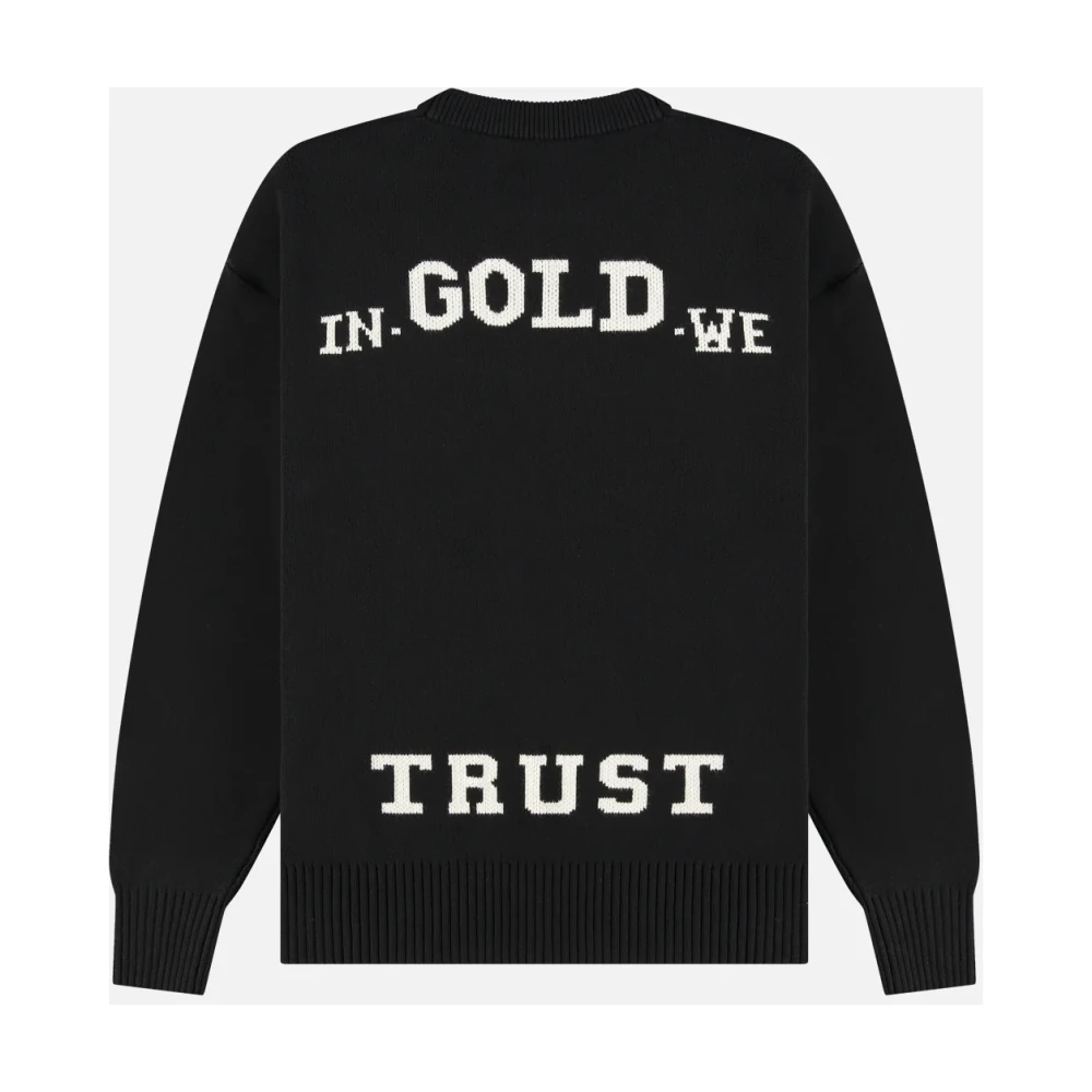 In Gold We Trust Slim Jim Sweater Zwart Black Heren