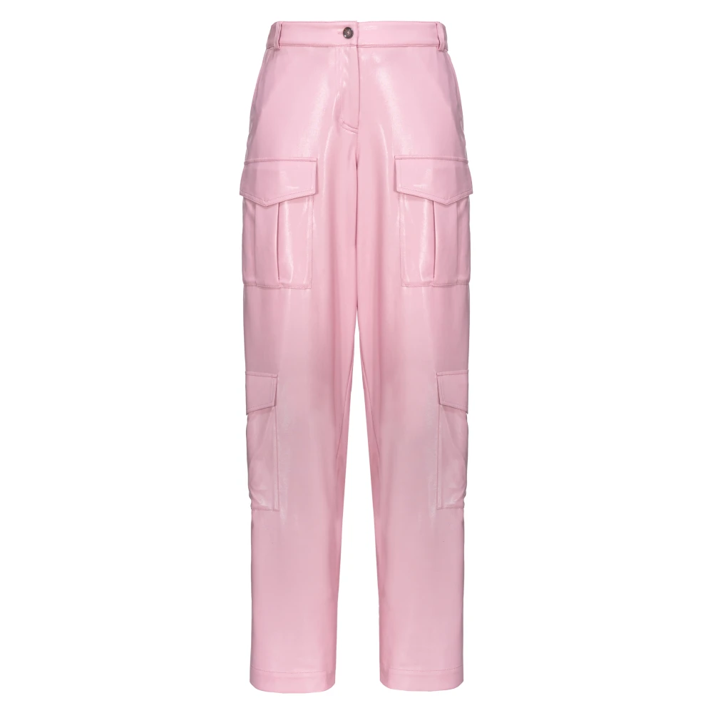Pinko Cargo broek met nat-effect Pink Dames