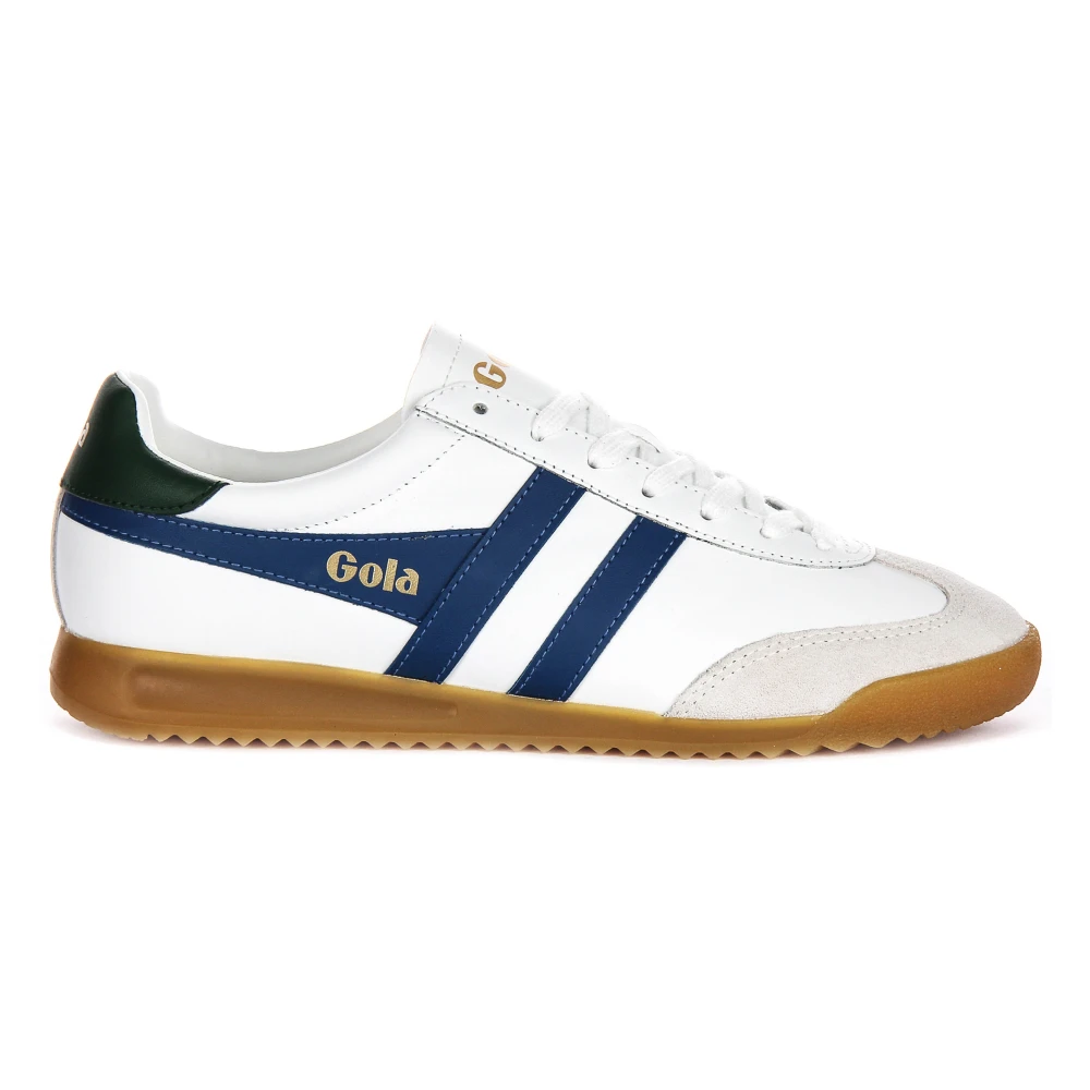 Gola Men's White Sneakers,, Classic Leather Trainers In Navy Size 8 Uk