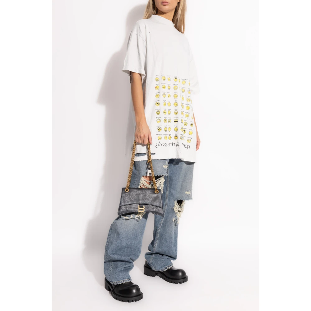 Balenciaga T-shirt met vintage-effect White Dames