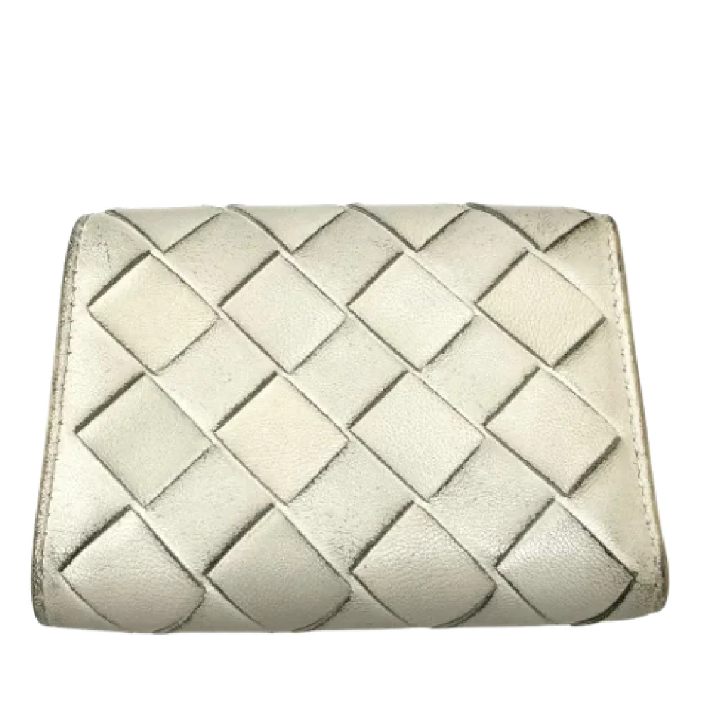 Bottega Veneta Vintage Pre-owned Leather wallets White Dames