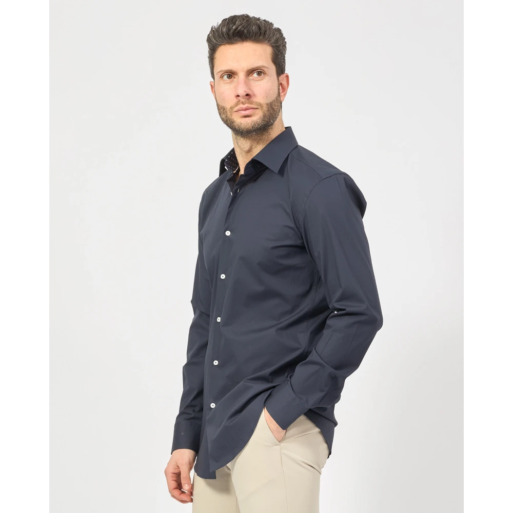 Hugo Boss Blauw Slim Fit Overhemd met Lange Mouwen Blue Heren