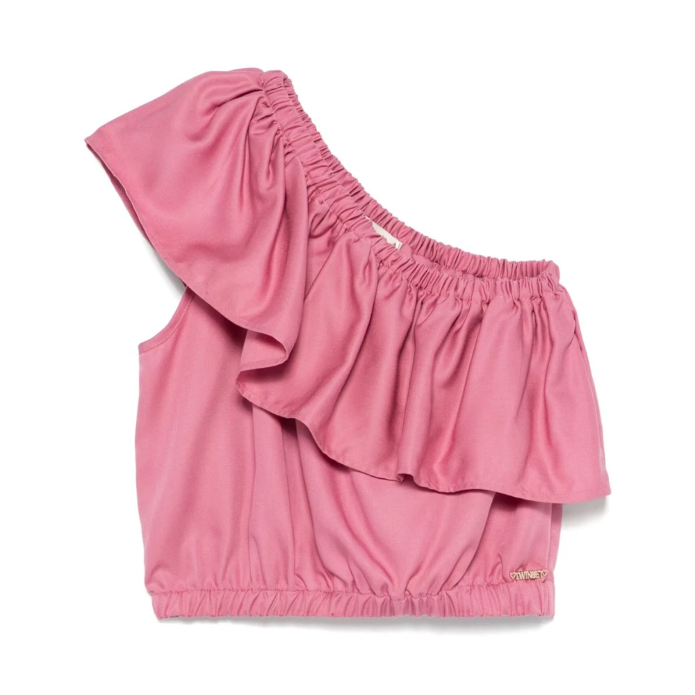 Twinset Flamingo Pink One Shoulder Top Pink, Flicka