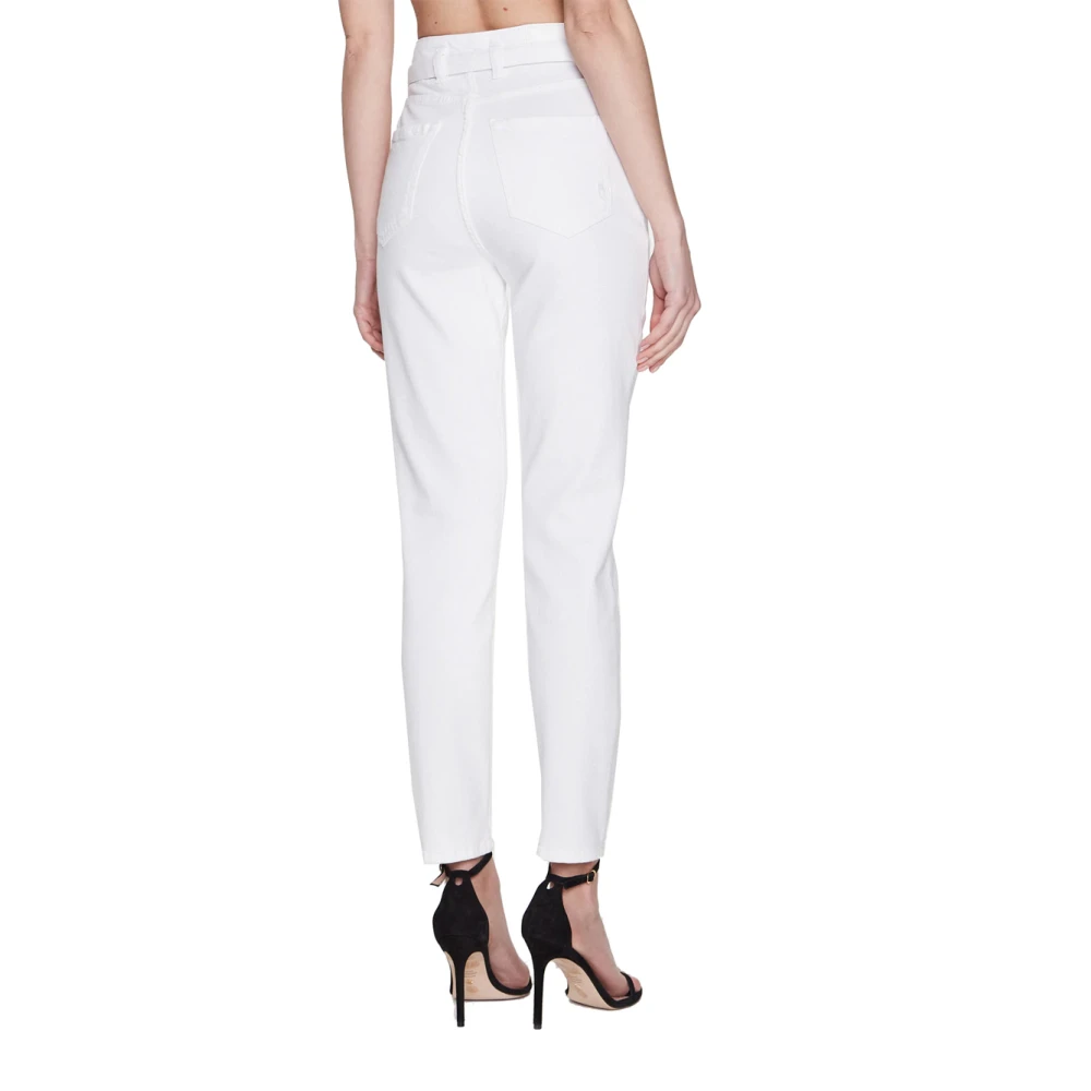 pinko Hoge taille skinny-fit witte jeans White Dames