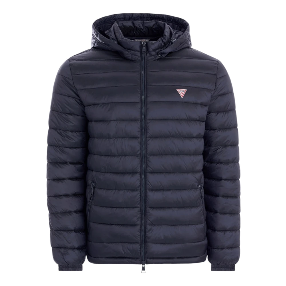 Guess Blå Hooded Puffer Jacket