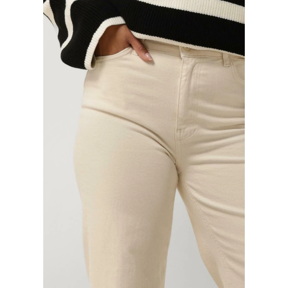 By-Bar Ecru Straight Leg Jeans Lina Mj Pant Beige Dames