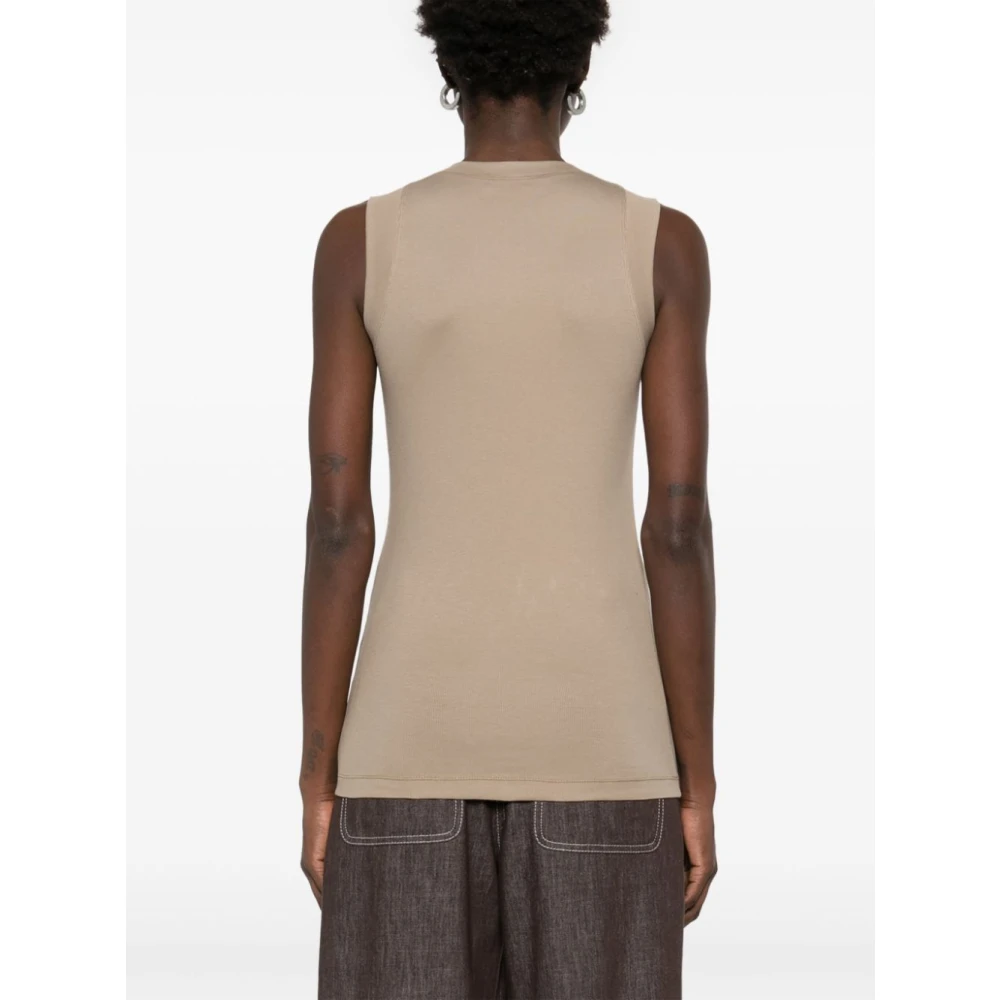 BRUNELLO CUCINELLI Elegante Top voor Vrouwen Beige Dames