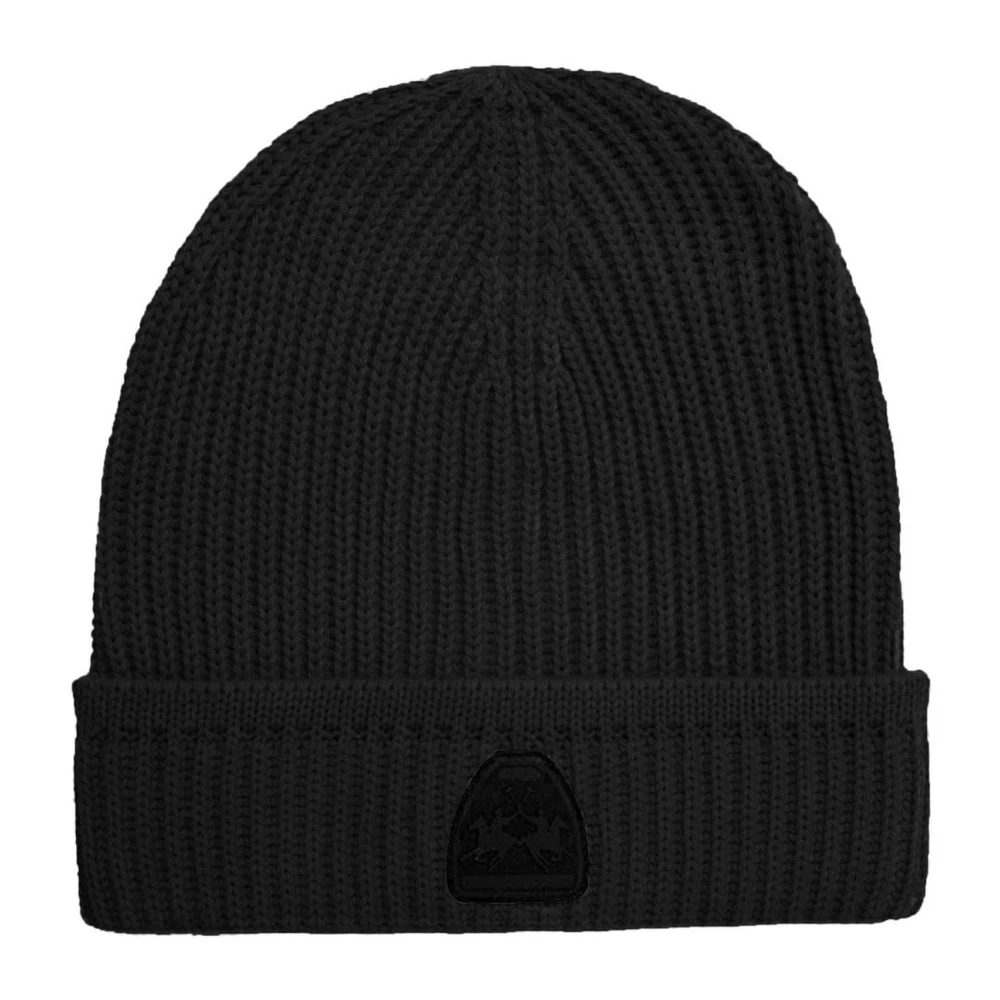 LA MARTINA Logo Beanie in Acryl Blend Black Heren