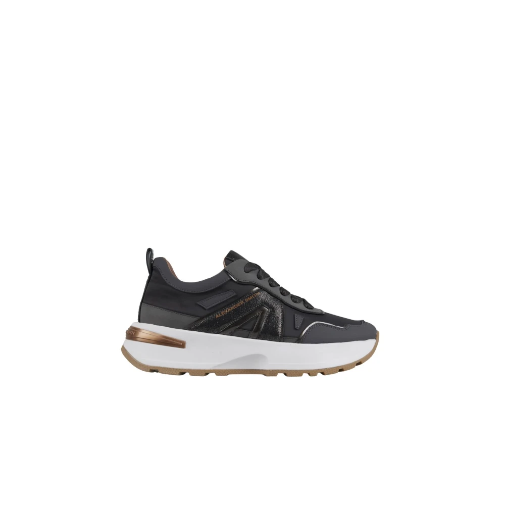Alexander Smith Liverpool Donna in donkergrijs nylon en poederachtig gelamineerd in toon Dames Schoenen Veelkleurig Multicolor