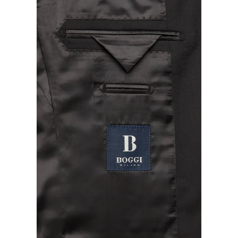 Boggi Milano Wol Stretch Pak Anversa Black Heren