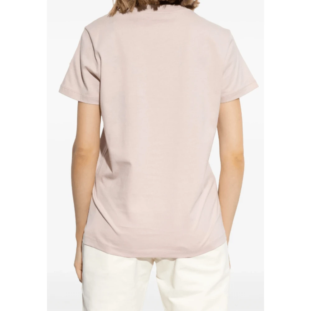 Moncler Logo Patch Blush Pink T-shirt Pink Dames
