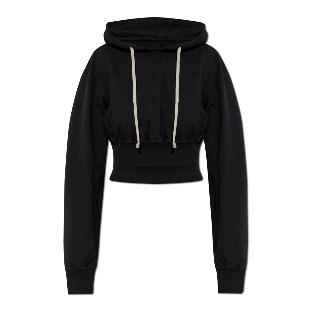 Rick Owens Korte hoodie Black Dames
