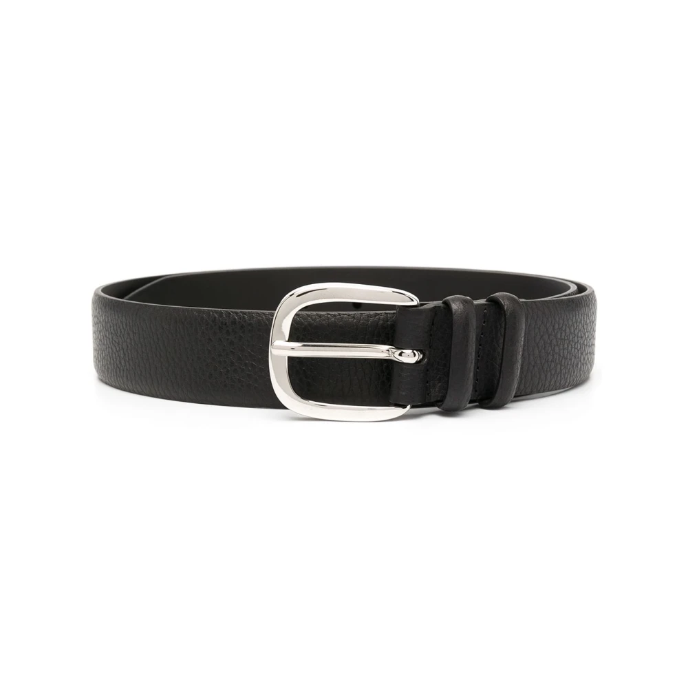 Orciani Leren Riem Black Heren