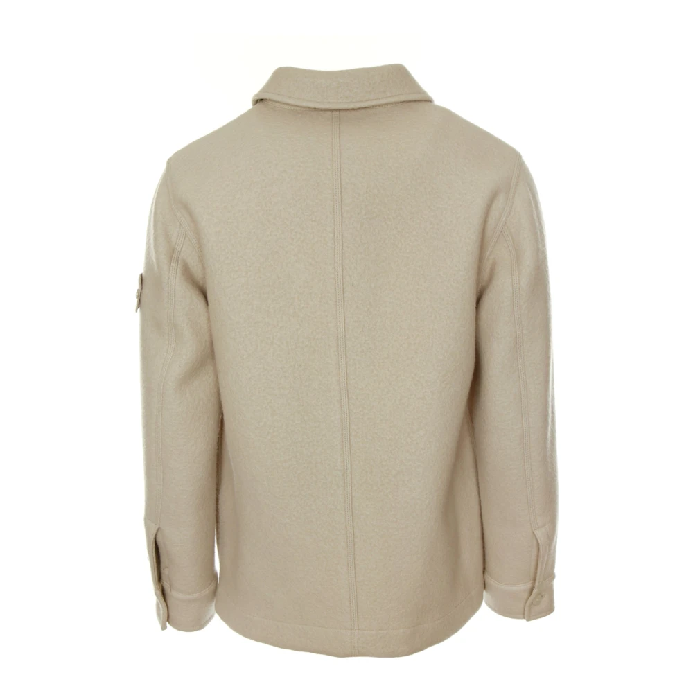 Stone Island Ghost Jack met Kent Kraag Beige Heren
