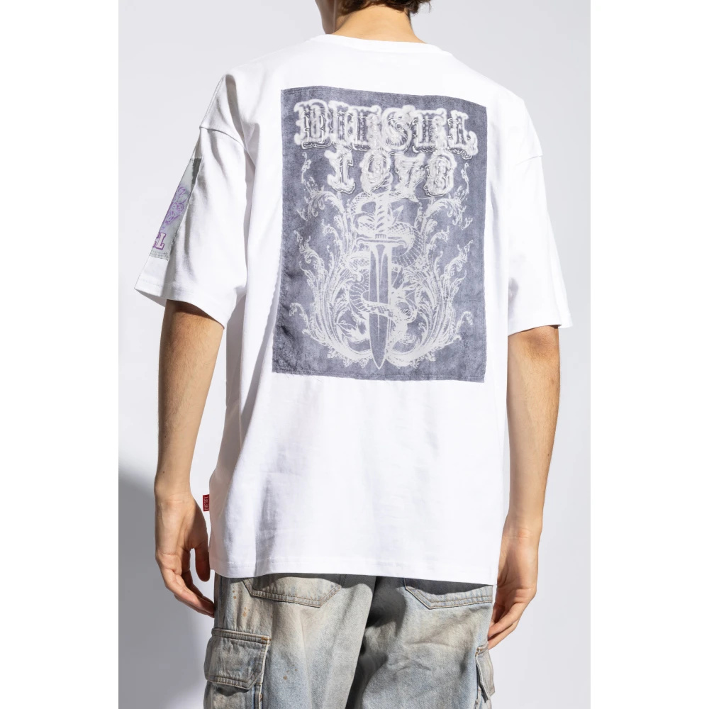 Diesel T-shirt T-Boxt-Slits White Heren