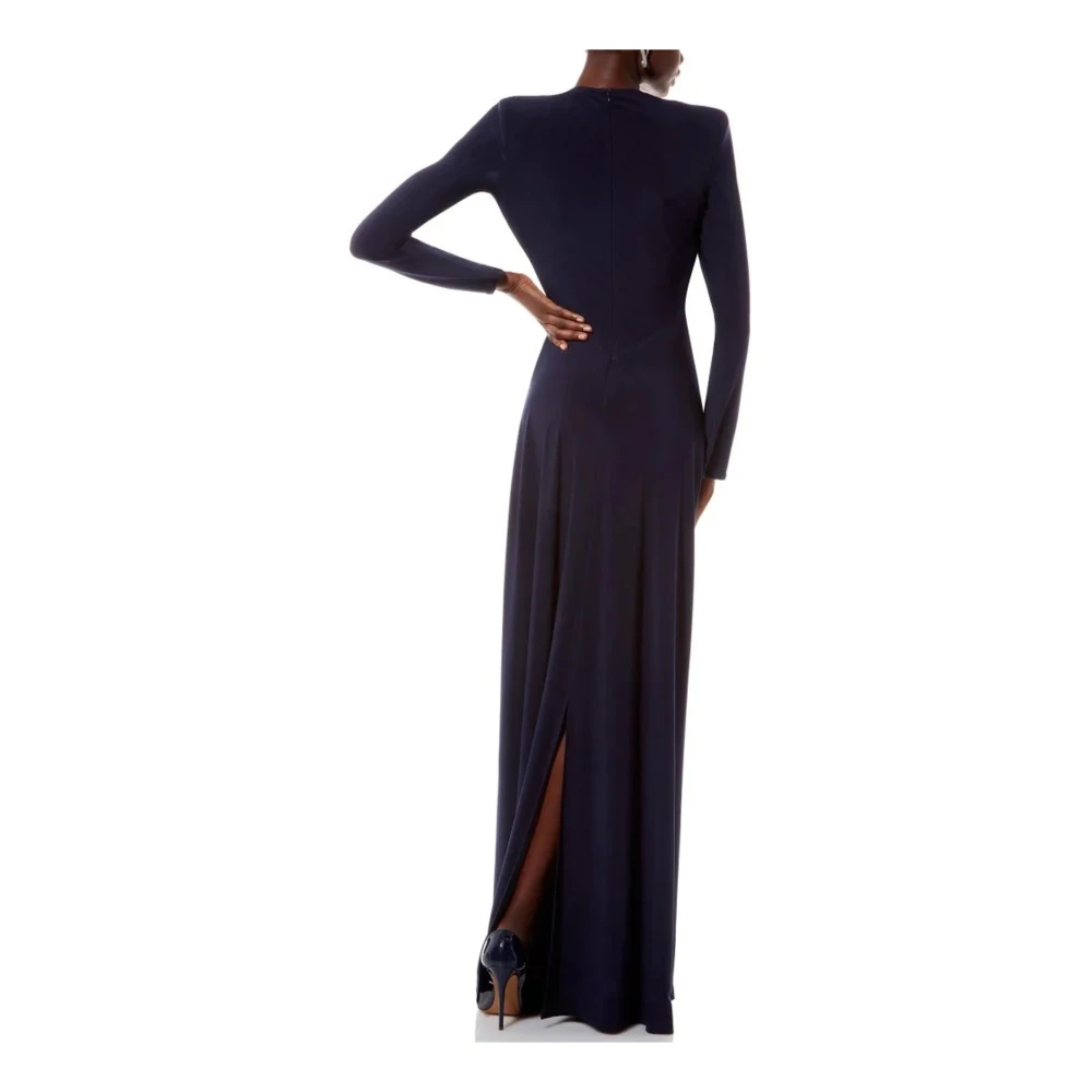 MVP wardrobe Elegante Blauwe Jersey Jurk Blue Dames