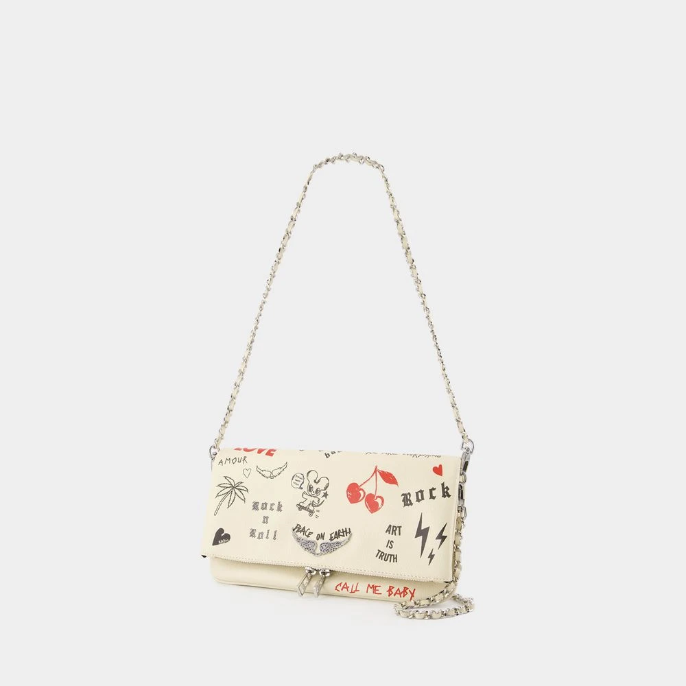 Zadig & Voltaire Witte leren Crossbody tas met ketting White Dames