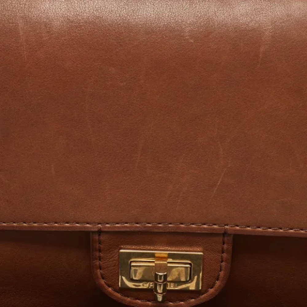 Chanel Vintage Pre-owned Leather shoulder-bags Brown Dames