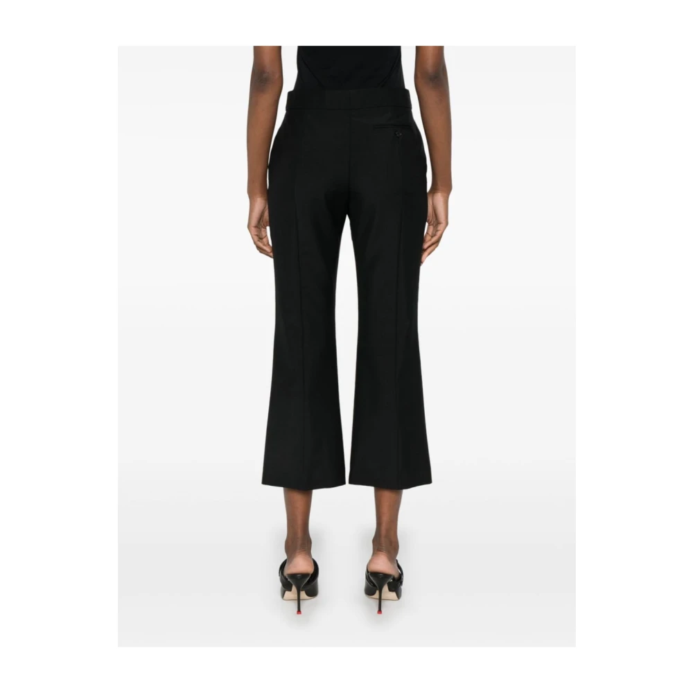 alexander mcqueen Zwarte Op Maat Gemaakte Wollen Broek Black Dames