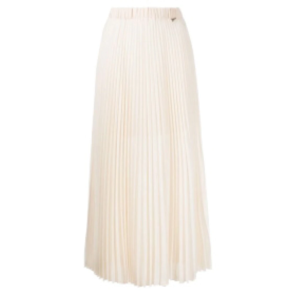 Patrizia Pepe Women's White Pleated Midi Skirt - Midi Skirts - S - Skirts