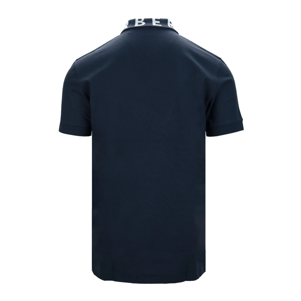 Burberry Wit Basic Polo Shirt met Logo Blue Heren