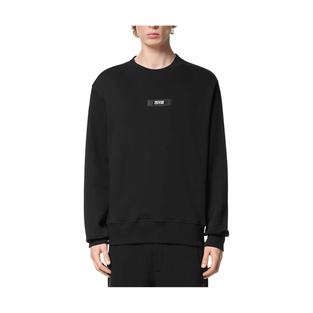 Versace Jeans Couture Zwarte trui met logoprint Black Heren