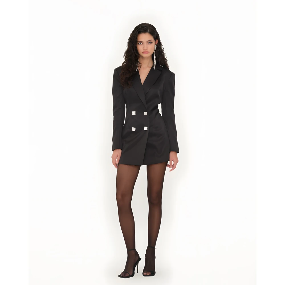 Rotate Birger Christensen Mini Jurk Regular Fit Black Dames