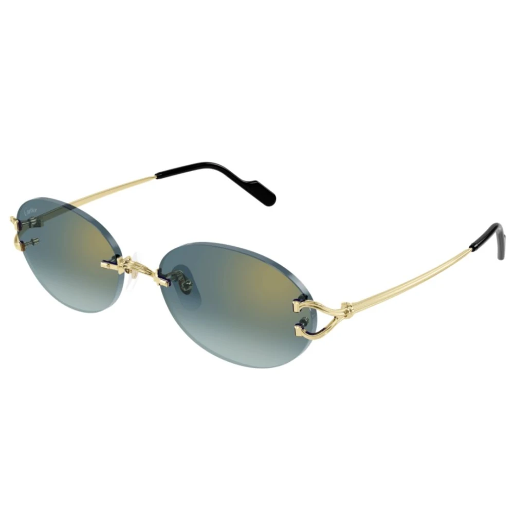 Cartier Unisex Yellow Sunglasses, 55 Mm, Oval Sunglasses