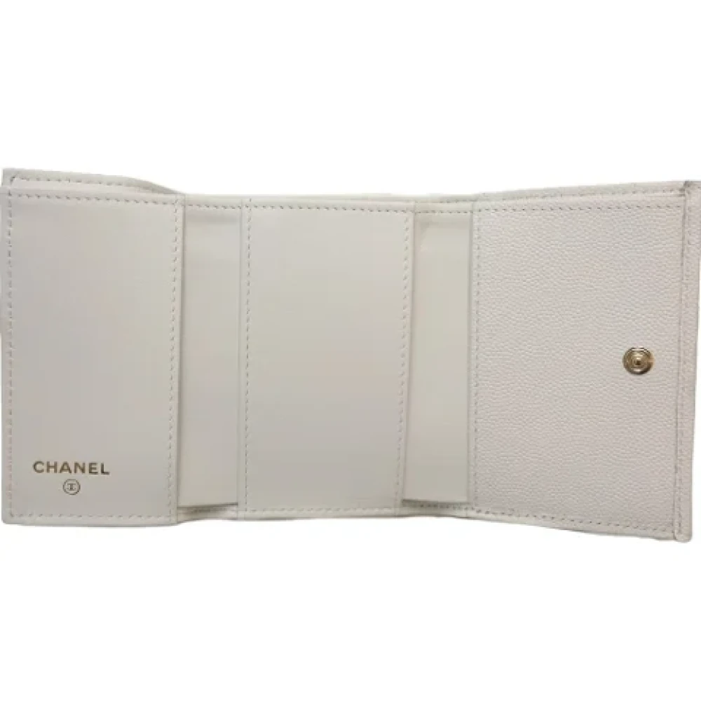 Chanel Vintage Pre-owned Leather wallets White Dames