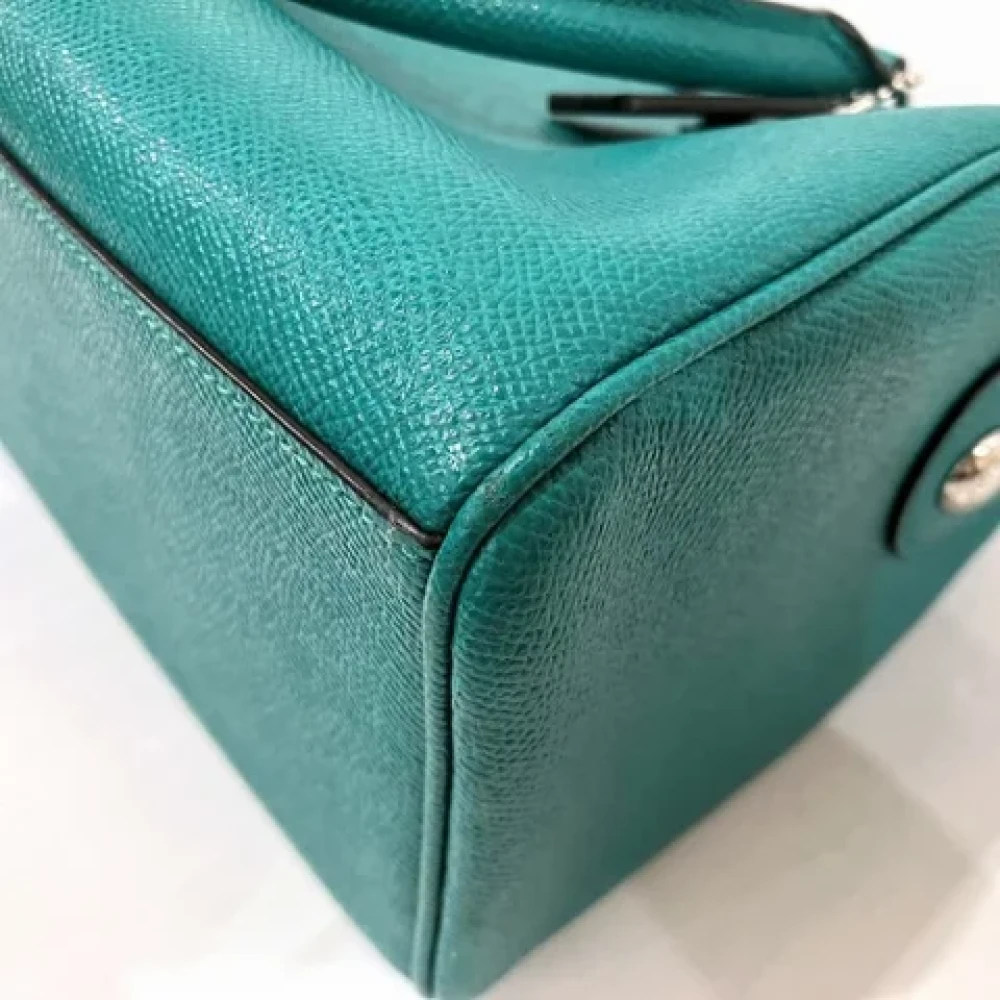 Coach Pre-owned Leather handbags Green Dames