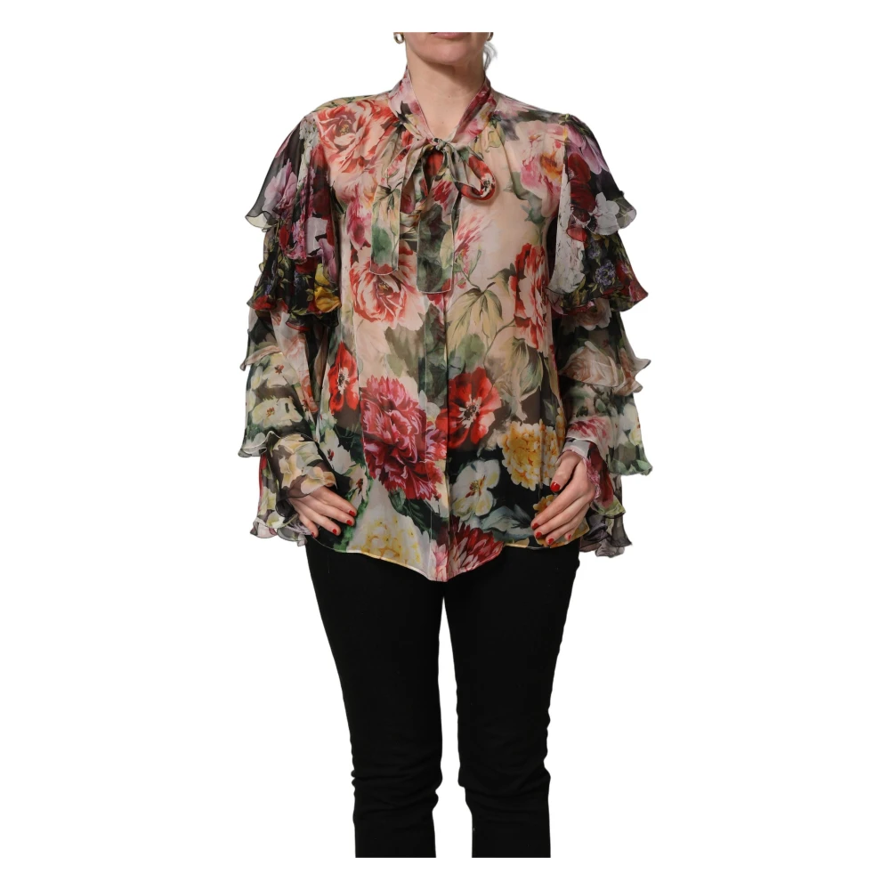 Dolce & Gabbana Women's Multicolor Long Sleeve Blouse - Blouses - L - Blouses & Shirts