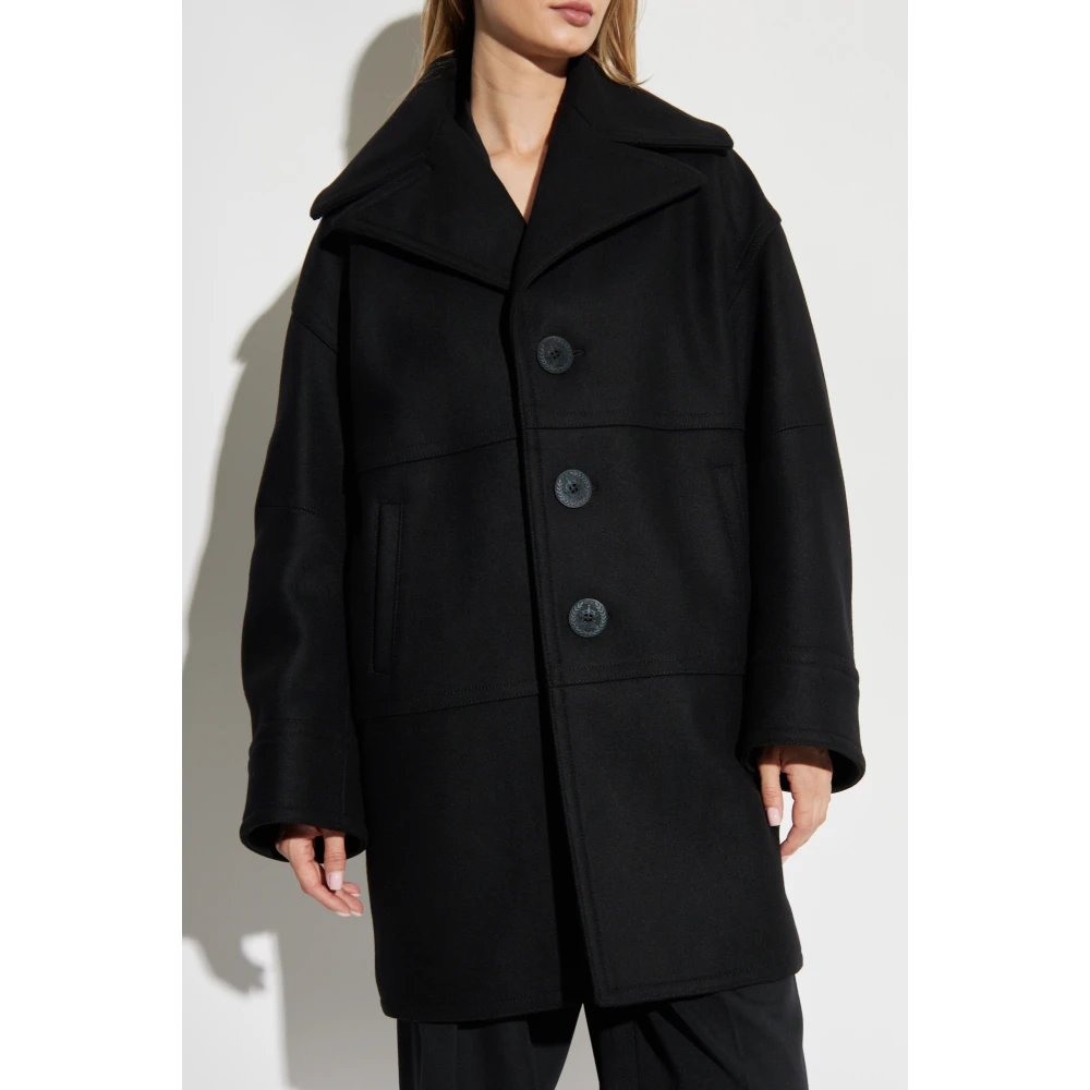 Dsquared2 Wollen jas Black Dames