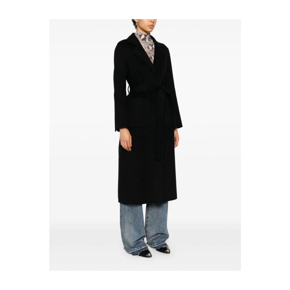 Ermanno Scervino Elegante Zwarte Jas Black Dames