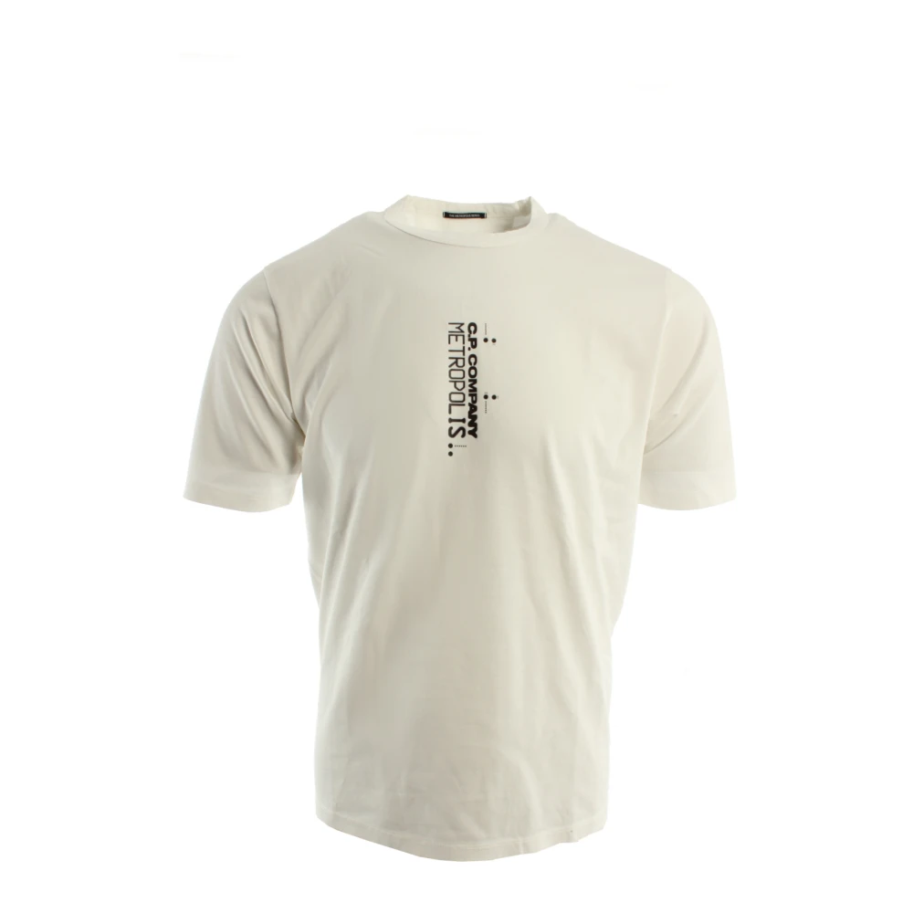 C.p. Company Men's White Graphic-Print T-Shirt