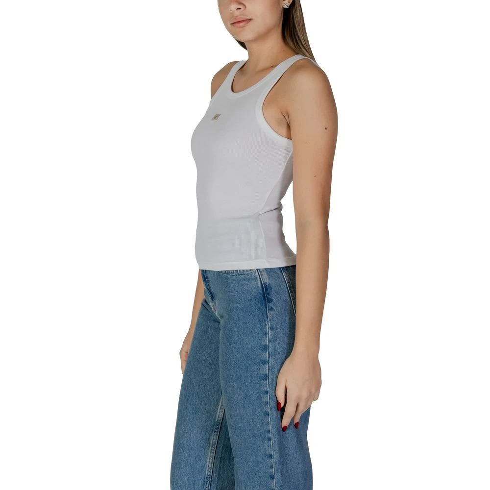 Calvin Klein Jeans Witte Katoenen Tops & T-shirt Dames Collectie White Dames