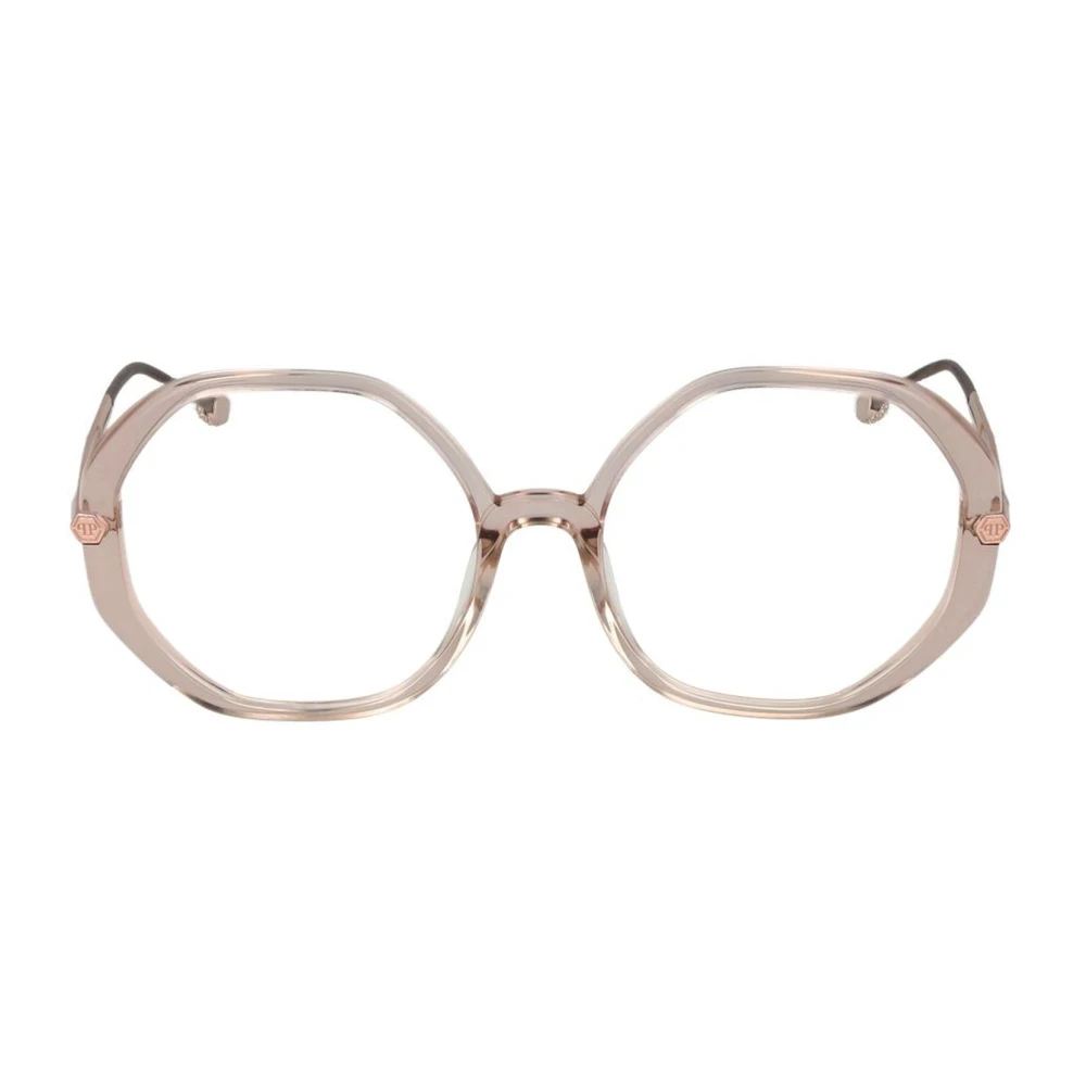 Philipp Plein Roze ronde optische monturen met plastic lenzen Pink Dames