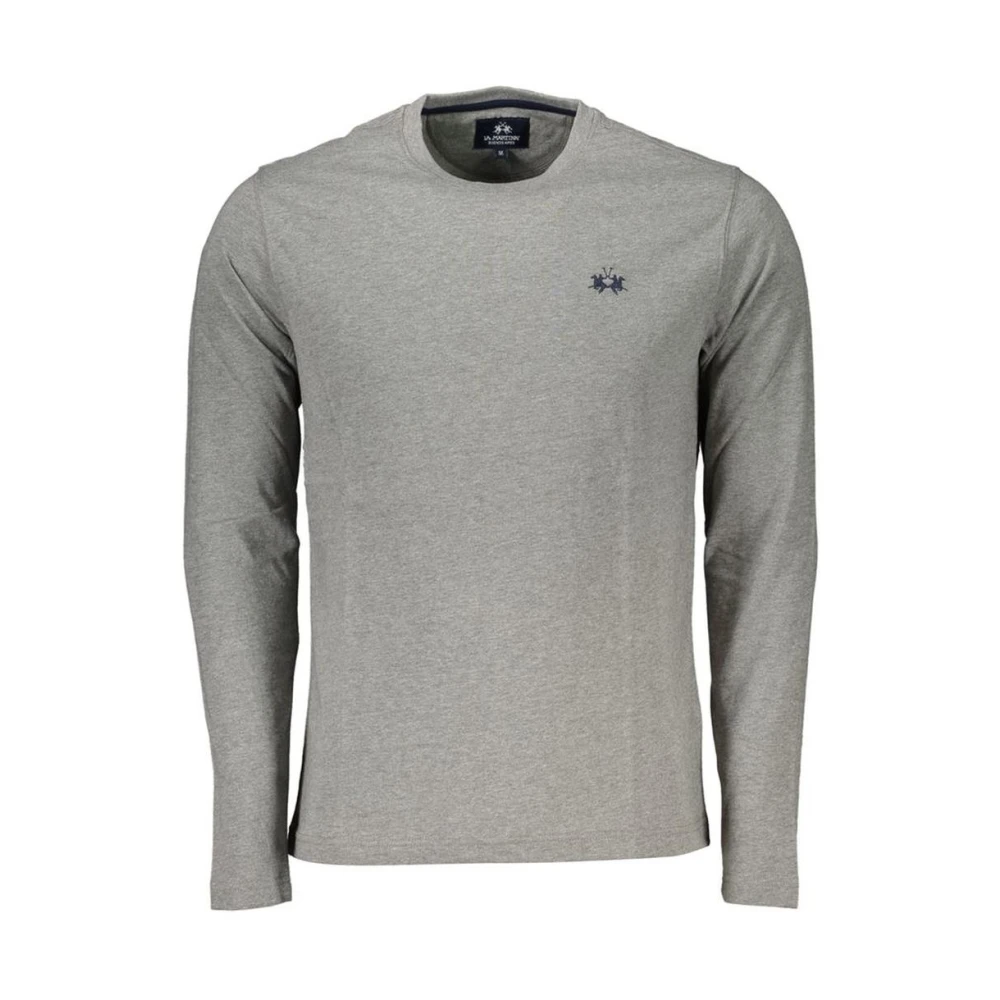 La Martina Classic Fit Long Sleeve T-Shirt - Male - Long Sleeve T-Shirts - Gray - 2XL - Tops
