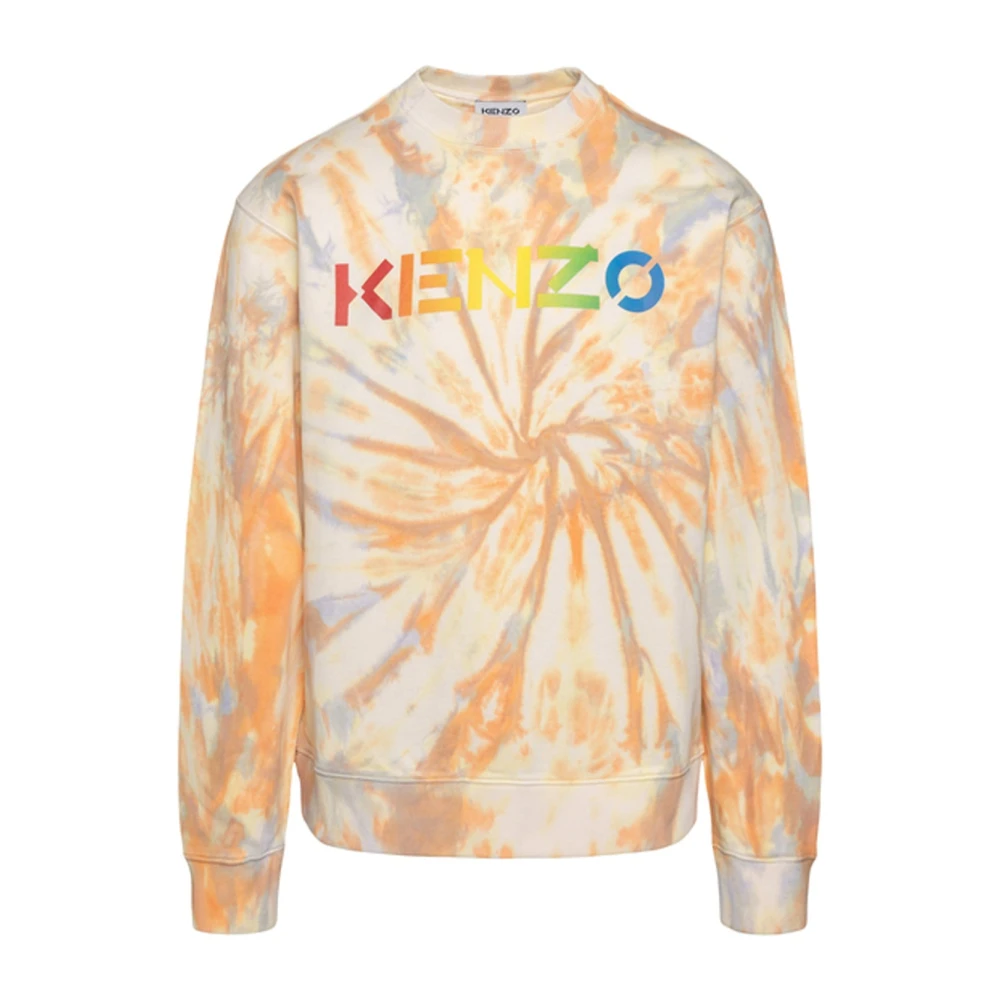 Kenzo Herr Multicolor Sweatshirts & Hoodies S, Bomull, Orange Logo Sweatshirt Aw23