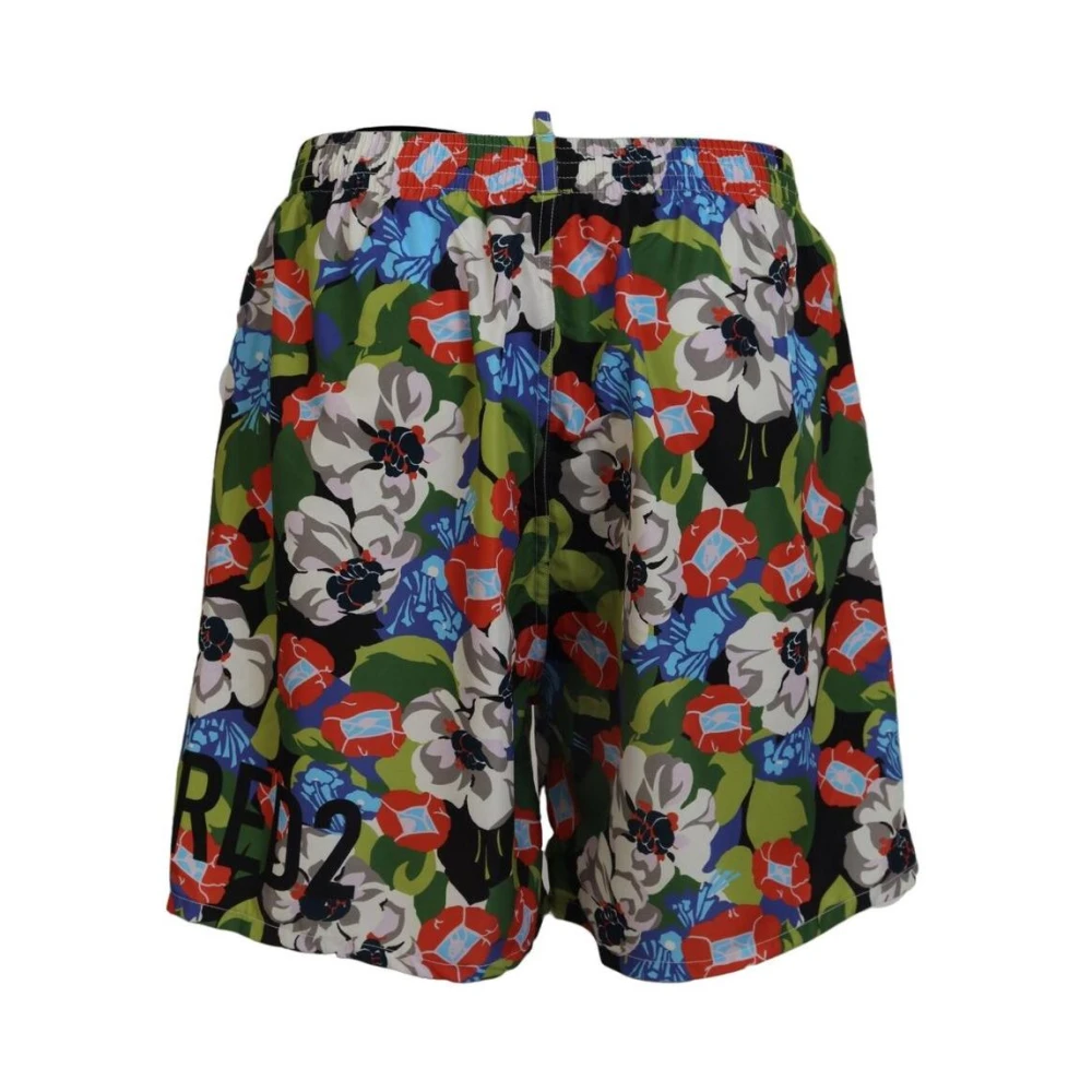 Dolce & Gabbana Bloemen zwemshorts met logo print Multicolor Dames