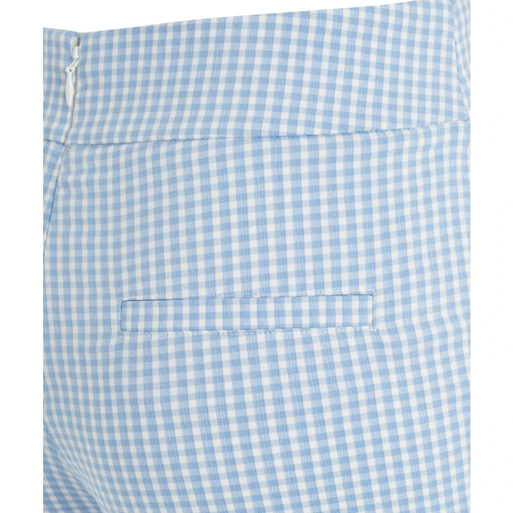 Staud Blauwe Wijde Geruite Broek Blue Dames
